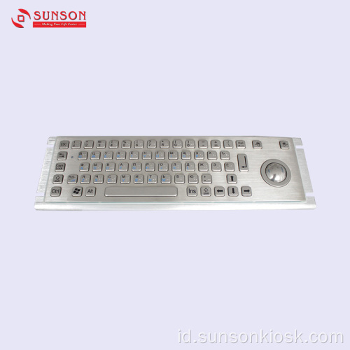 Keyboard Metal Anti-huru-hara dan Track Ball